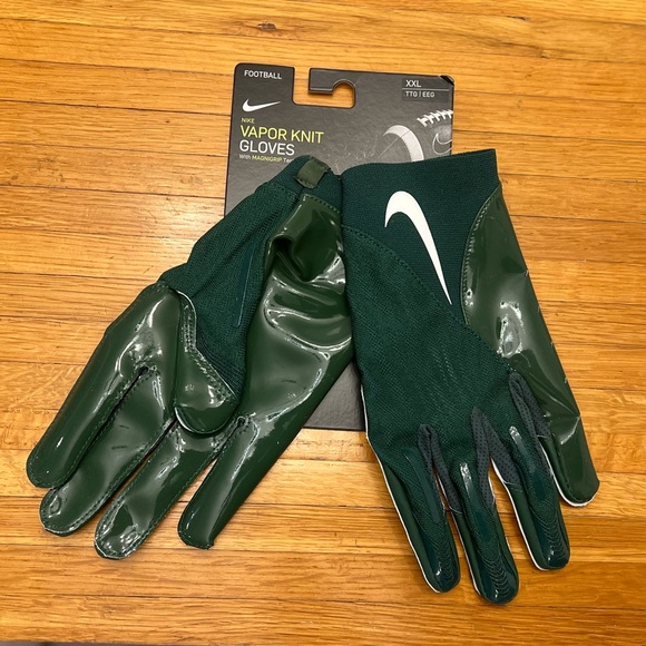 Nike Vapor Knit Football Gloves Green DM0056-360 Magnigrip